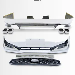 Perlweiß TRD Body Kit Bodykits für Prado Land Cruiser FJ120 bis Kühlergrill Front lippe Heck diffusor LED-Scheinwerfer