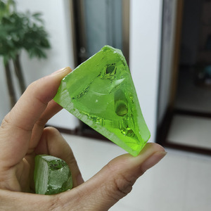 Kryptonite Light #B1301 Color Uncut Nanosital Raw Material Synthetic Nano Gemstone Rough <b>Stone</b> For Loose <b>Gems</b> Making - Product Image 1