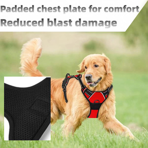 Arnés <span class=keywords><strong>para</strong></span> Perro Grande con Cinturón, Chaleco Reflectante de Oxford, Malla Suave y Gruesa, Diseño Anti-Tirones, Placa Pectoral Acolchada <span class=keywords><strong>para</strong></span> <span class=keywords><strong>Perros</strong></span> Pequeños/Medianos/<span class=keywords><strong>Grandes</strong></span> - Product Image 2