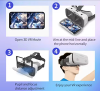 Lunettes de réalité virtuelle G15 IMAX à écran géant, film 3D HD, casque VR Google Cardboard, support pour téléphone 4,7-7 pouces, joystick de jeu inclus