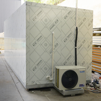 Chambre froide portable isolée, base carrée robuste en acier, conception mobile entièrement compatible avec les chariots élévateurs pour atelier de vente au détail, petite chambre froide de stockage