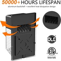 Applique murale LED ETL avec cellule photoélectrique AC100-277V 20W/26W/30W/40W, mini-luminaire extérieur à fixation murale pour porche, jardin, garage, entrepôt