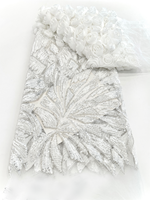 NI.AI 3D fleur brodée perlée séquence Net dentelle luxe Nigeria robe de mariée conception Tulle dentelle pour les femmes