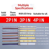 Connecteur sans soudure AOMEI pour bande lumineuse COB 5/8/10mm, contact en cuivre PC 5A, clip rapide, joint central sans zone sombre IP22