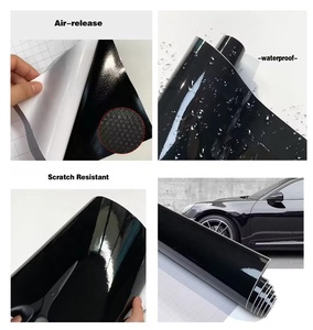 Vinilo Adhesivo para Automóviles Negro Brillante de 1.52*17M, Tecnología Antiarañazos con Liberación de Aire, Películas Elásticas para Cambio de Color de Automóviles - Product Image 3