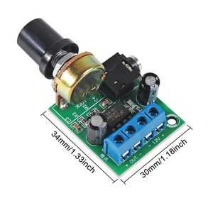 LM386 <span class=keywords><strong>10W</strong></span> Mini placa amplificadora de audio Módulo amplificador de potencia con CC 3-12V IC de control de volumen ajustable Categoría de producto - Product Image 4