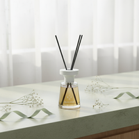Diffuseur de bureau en verre solide NOIR - Évaporation naturelle, élimination des odeurs, parfum longue durée, style moderne, sans électricité