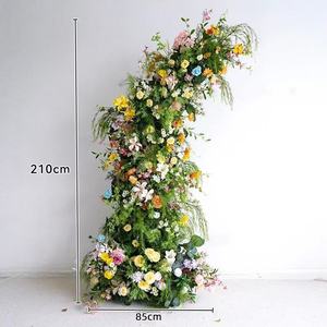 Ländlicher Waldhorn-Bogen Blumenarrangement Antrags-Hintergrund Fenster Hochzeitsdekoration Simulationsblumen - Product Image 3