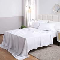 Parure de draps Queen Size en fibre de bambou 100% viscose, 4 pièces, rafraîchissante pour les personnes ayant chaud la nuit - Meilleures ventes