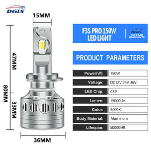 Faros Led de alta potencia para coche, 300w, 50000lm, F3S Pro, H1, H3, 9006, H11, gran oferta, H4, H7 - Product Image 3
