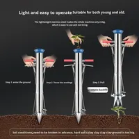 Semoir et transplanteur manuel multifonctionnel en acier inoxydable Outil de réapprovisionnement des semis de piment de maïs et de légumes