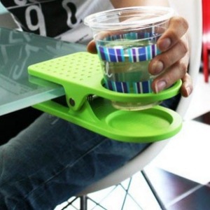 Cup Holder Clip <b>Plastic</b> Desk Mount For Office <b>Table</b> Water Cup Holder Large Size 16x7.5x5cm Simple Style Random Color - Product Image 2