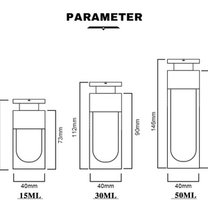 Double Wall 15ml 30ml 50ml for Acrylic Airless Pump Sprayer <b>Bottles</b> Screen Printing <b>Empty</b> Cosmetic Packaging for Lotion Cream - Product Image 3