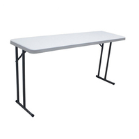 Table de formation moderne de 5 pieds, table de conférence pliante étroite en plastique