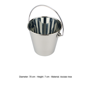 Mini seau en acier inoxydable avec poignée 7 × 7 cm Ilsa portions individuelles - Product Image 3
