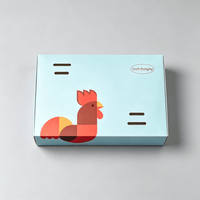Maßgefertigter Biologisch Abbaubarer Lebensmittelbehälter Takeout Fast-Food Gebratenes Hähnchen Papierbox Mit Saucenbecher Dip-Becher Getränkehalter