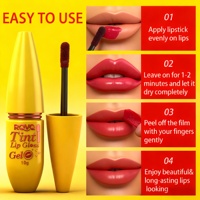 Rouge à Lèvres Liquide Teinté Effet Tatouage 10g Personnalisé OEM, Anti-transfert, Longue Tenue, pour Maquillage Quotidien des Lèvres