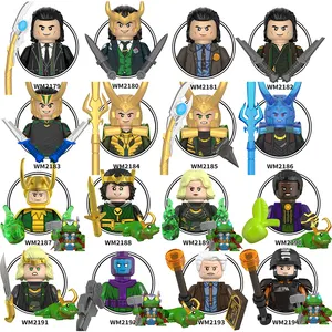 WM Block Super Hero Character Loki Sylvie Kang the Conqueror Mobius TVA Agent Collect Educational Building Blocks Toys For Kids