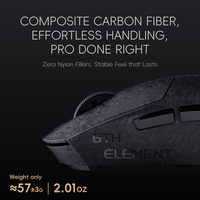 Ratón Inalámbrico para Juegos MLOONG PAW3315 de Fibra de Carbono Ultraligero, Frecuencia de Sondeo de 1K, 16000 DPI, Ratón para Juegos Programable