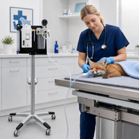 Appareil d'anesthésie vétérinaire avec contrôle du débit et cartouche de soude-cendre réutilisable pour chiens, chats et cliniques vétérinaires