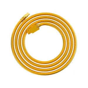 Large Stock Gold Foil Aluminum Weaving Super Fast Charging Data Cord 6A Heavy Current High Speed Data Cables Type-C Usb Cable