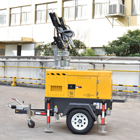 Tour d'éclairage mobile diesel 1400W à LED pour tunnel minier, moteur Perkins 403D-11G, haute qualité pour chantier