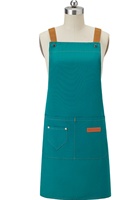 Tablier en toile imperméable épaissi avec logo personnalisé, tablier de cuisine, de jardinage, de boulanger, de café, de travail en coton
