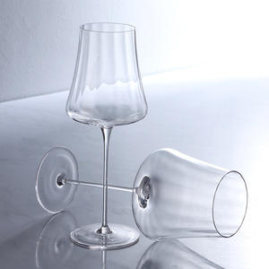<span class=keywords><strong>Bordeaux</strong></span> de conception moderne pour les verres à vin Gobelets en cristal clair côtelés fins personnalisés pour vin rouge Champagne personnalisé - Product Image 4