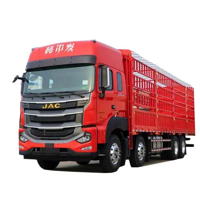 2023 China Brand JAC A5 Cargo Truck 490hp 8x4 Fence Lorry Truck Euro VI Auto Transmission