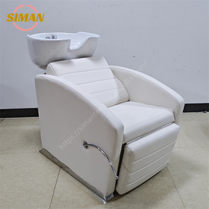 Poltrona <span class=keywords><strong>da</strong></span> Parrucchiere Siman Beauty in Morbida Pelle PU con Lavabo, Postazione per Salone 110V 220V Opzionale, Vari Colori Disponibili per Barbieri - Product Image 6