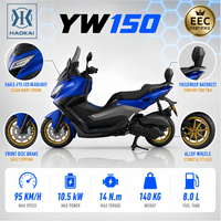 Scooter/cyclomoteur à essence 150cc quatre temps refroidi par eau EURO 5, démarrage sans clé Bosch EFI, double frein ABS, vitesse 95 km/h pour autoroute/urbain