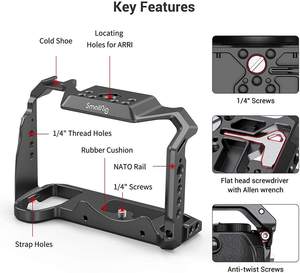 Para SmallRig <span class=keywords><strong>S5</strong></span> S5D Cage Kit Aleación de aluminio NATO Rail Cold Shoe Mount -2983 para LUMIX <span class=keywords><strong>S5</strong></span> S5D Cámara Accesorios de acción - Product Image 5