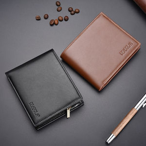 Carteras cortas clásicas de cuero para hombre al por mayor, monedero de negocios a la moda, tarjetero, monedero para hombre, carteras para hombre de calidad sencilla - Product Image 2