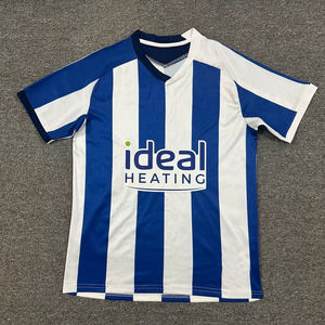 ชุดฟุตบอลฤดูร้อน ฤดูกาลใหม่ 2025/26 เวสต์บรอมวิชอัลบิออน ออกแบบเองได้ เสื้อเหย้า/เยือน แขนสั้น โพลีเอสเตอร์ แห้งเร็ว - Product Image 1