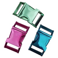 Boucle de sac à dos classique en métal de 1 pouce, accessoires de boucle à dégagement latéral pour collier de chien, avec logo gravé pour animaux de compagnie