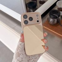 Coque de téléphone antichoc de luxe avec miroir et grande fenêtre de visualisation pour iPhone 17 Pro Max 16 15 14