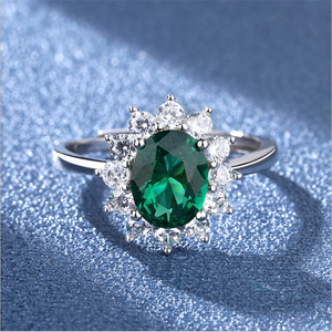 Anillo de Plata Chapado en Plata con Piedra Azul Real Ajustable Estilo Princesa Diana <span class=keywords><strong>Kate</strong></span>, Joyería Femenina - Product Image 4