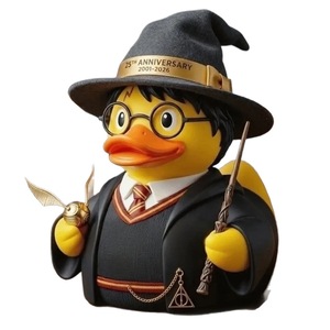 ฟิกเกอร์เรซิ่นเป็ดวิเศษครบรอบ 25 ปี ชุดพ่อมดพร้อมไม้กายสิทธิ์และโกลเด้นสไนทช์ 2001-2026 - Product Image 5