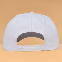 Casquette de baseball personnalisée à étiquette privée, 100 % coton blanc, broderie 3D rouge, casquette A-Frame pour hommes