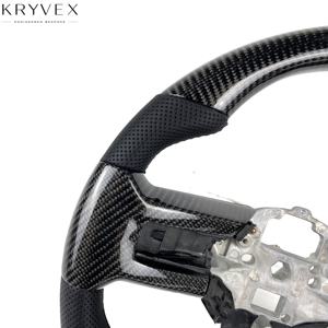 Volante Deportivo Kryvex para <span class=keywords><strong>Mustang</strong></span> 2008-2013 con Materiales Personalizados de Fibra de Carbono y Cuero - Product Image 2