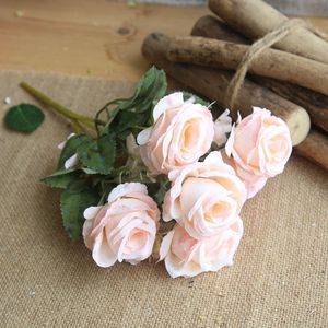 E-L022 Offre Spéciale Soie Rose <span class=keywords><strong>De</strong></span> Mariage <span class=keywords><strong>Bouquet</strong></span> <span class=keywords><strong>De</strong></span> Fleurs En Vrac 9 têtes Soie Rose <span class=keywords><strong>Bouquet</strong></span> Fleurs Pour <span class=keywords><strong>Mariée</strong></span> - Product Image 6