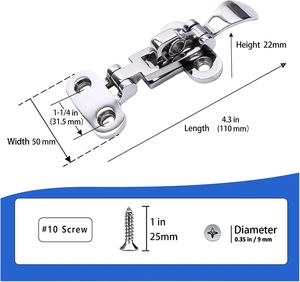 Nouvelle serrure de <span class=keywords><strong>trappe</strong></span> <span class=keywords><strong>verrouillable</strong></span> anti-ronflement en acier inoxydable 316 pour accessoires de casier marin - Product Image 2