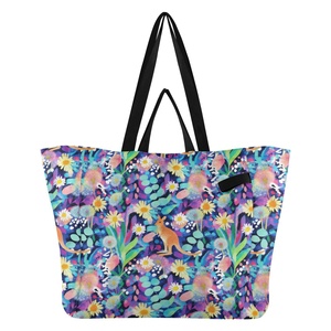Bolsa de Compras Ligera de Lona con Diseño de Flores Personalizado de Trend Australia, Bolsa de Compras Reutilizable, Bolsa de Fin de Semana con Logotipo - Product Image 1
