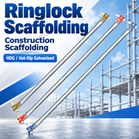 Échafaudage Ringlock, barre diagonale Ringlock Q195 HDG 42x2.75mm 600x1500mm pour projets industriels, modèle EK-RK-0057