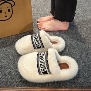 Baotou Maomao – Chaussons mi-ouverts tendance pour femme, style montant, chauds et confortables pour l'automne et l'hiver - Product Image 2