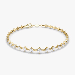 Best Selling Round Cut Vvs1 D Color Gra Moissanite Tennis <b>Bracelet</b> 14k Gold Filled Simple Trendy Jewelry for Women Office - Product Image 5