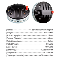 Gooermi Nouveauté XY500-5L Haut-parleur de scène professionnel à bouche plate avec tête de tweeter à cornet 44 cœurs et aimant néodyme