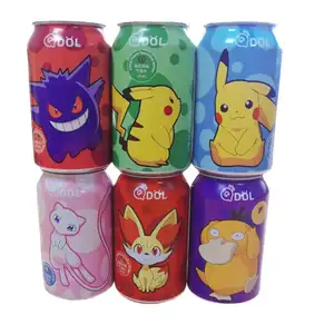 Refrescos de sabor a melocotón, Pikachu, agua brillante, latas de 330ml, bebidas carbonizadas