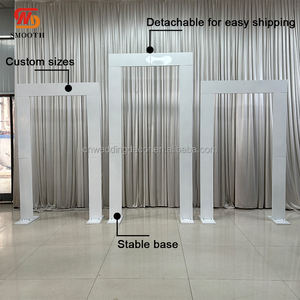 ZKAI Grand ensemble d'arche de fond blanc pour décoration de scène de <span class=keywords><strong>salle</strong></span> de mariage, avec support et cadre métallique - Product Image 3