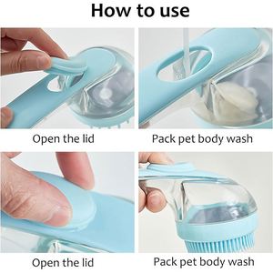 Pet <b>Bath</b> Brush <b>Dog</b> Yellow Silicone Durable <b>Dogs</b> Large Capacity <b>Bath</b> Brush for Pet Grooming Salon - Product Image 5